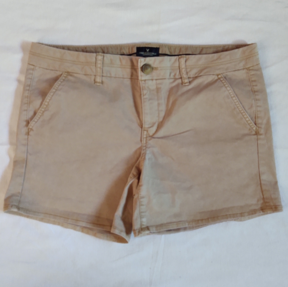 AE Khaki Midi Shorts